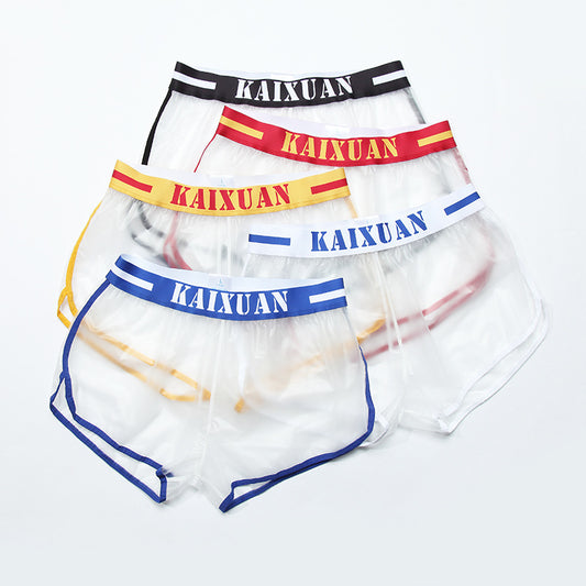 Men's PVC Transparent Sexy Loose Shorts