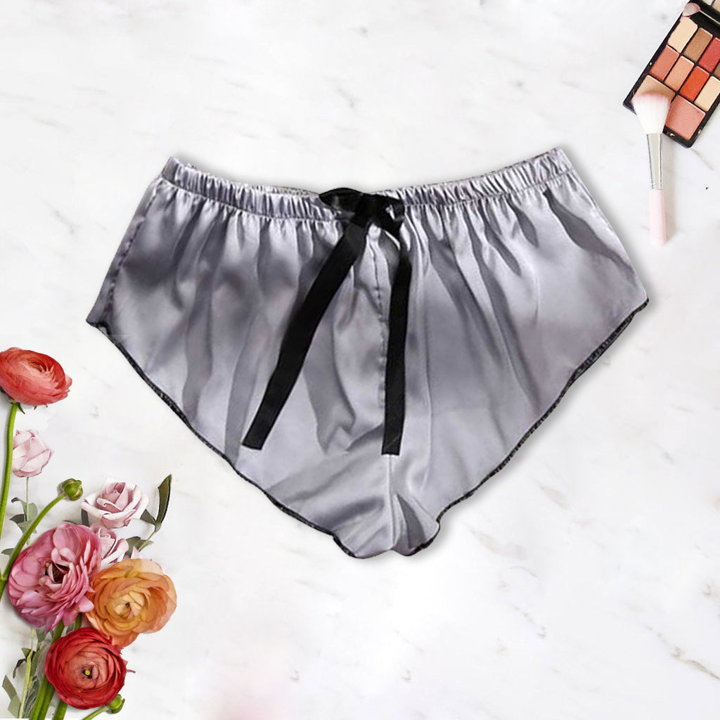 Plus Size Sexy Loose Silk Satin Briefs