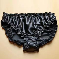 Ruffled New 100% mulberry silk panty