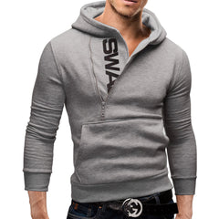 Side Zip Contrast Hoodie