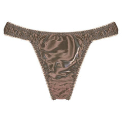 Men's Sexy Shiny Silk Solid Color Panties