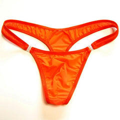 Translucent Men's Sexy Nylon Button Bikini Thong