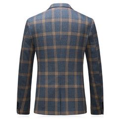 3 piece Formal Plaid Suit