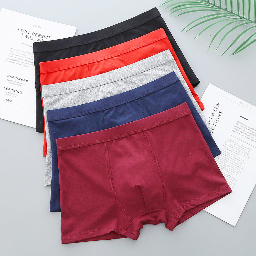 [5 PCS] Men's Breathable Cotton Boxer Pants