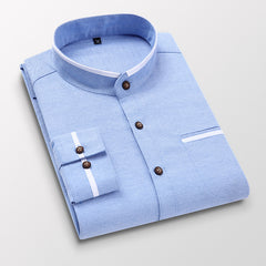 Men's Stand Collar Business Casual Shirt