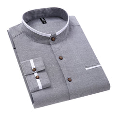 Men's Stand Collar Business Casual Shirt