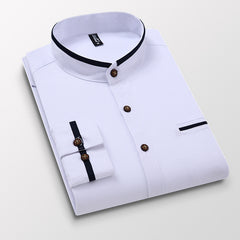 Men's Stand Collar Business Casual Shirt