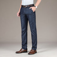 Men's High Waist Loose Stretch Jeans