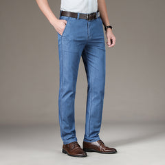 Men's High Waist Loose Stretch Jeans