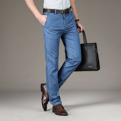 Men's High Waist Loose Stretch Jeans