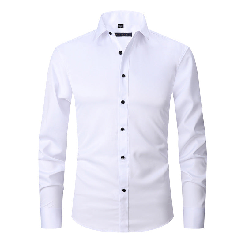 2023 Slim Fit Solid Color Stretch Shirt