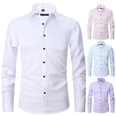 2023 Slim Fit Solid Color Stretch Shirt