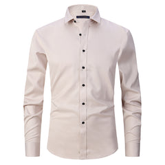 Men's Plus Size Elastic Non-iron Shirt