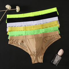 Men's Ice Silk Transparent Sexy Low Waist Panties