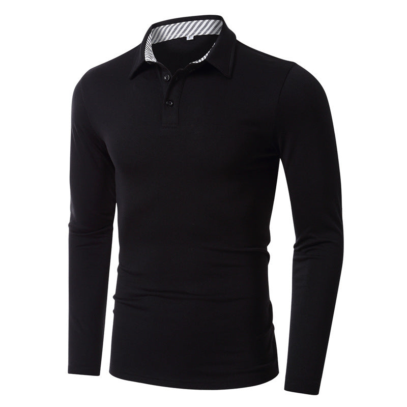 Men's Plus Size Long Sleeve Polo Shirt