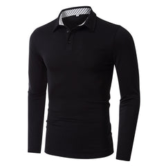 Men's Plus Size Long Sleeve Polo Shirt