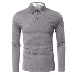 Men's Plus Size Long Sleeve Polo Shirt