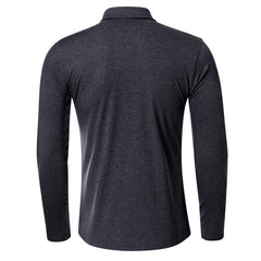 Men's Plus Size Long Sleeve Polo Shirt