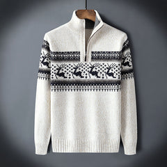 2022 New Contrasting Color Plus Fleece Knitwear