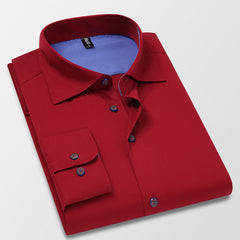 Non-iron business professional long-sleeved shirt