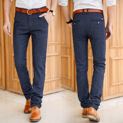 Men's Slim Fit Stretch Cotton Linen Casual Pants