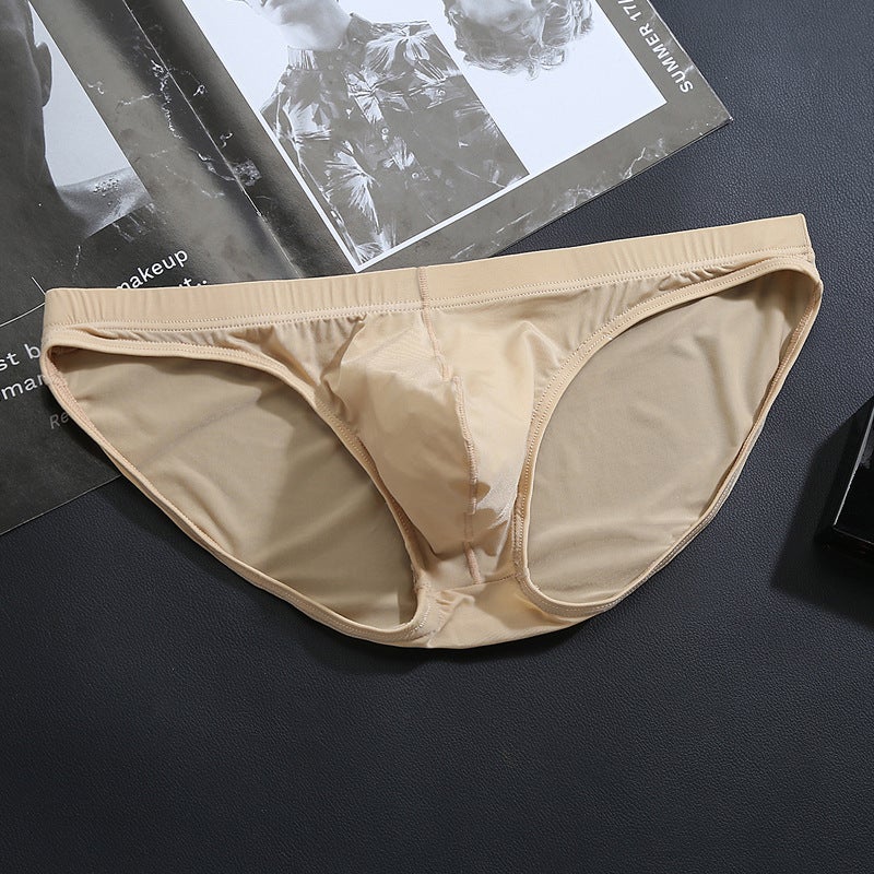 Men's Ice Silk Bikini Solid Seamless Underwear