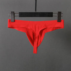 Mens Sexy Thongs Seamless Ice Silk Bikini Briefs