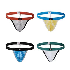 Fashion Striped Mesh Thong