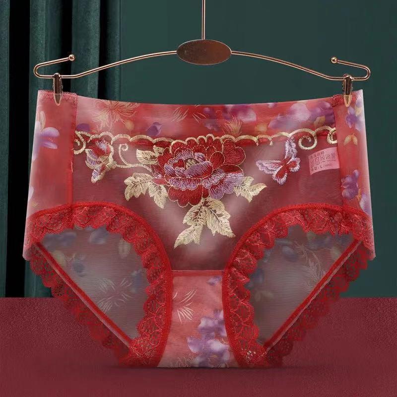 [6 PCS] Sexy Lace Embroidered Panties