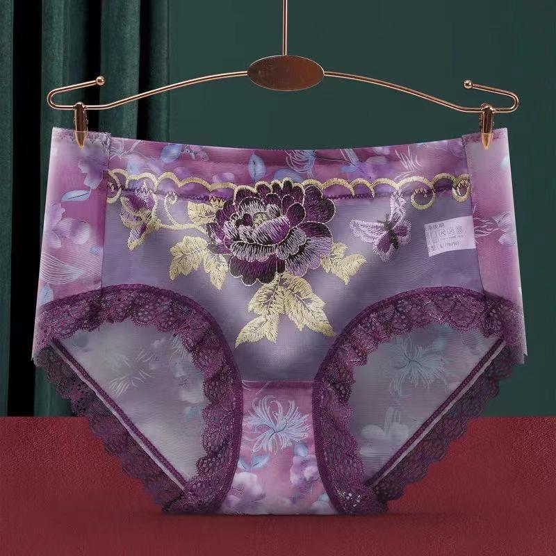 [6 PCS] Sexy Lace Embroidered Panties