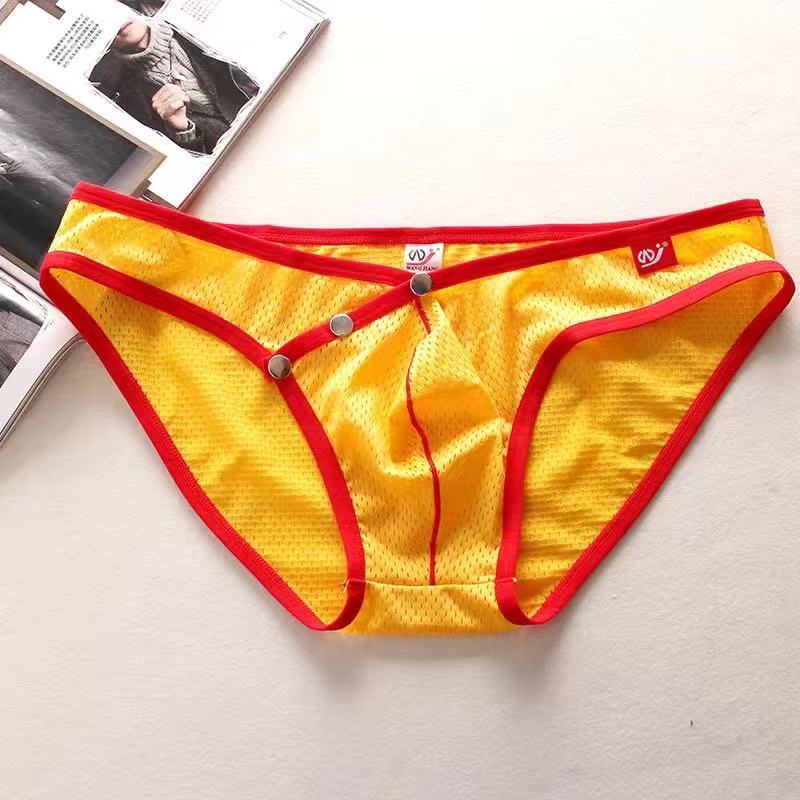 Front Buckle Ice Silk Breathable Bikini Briefs