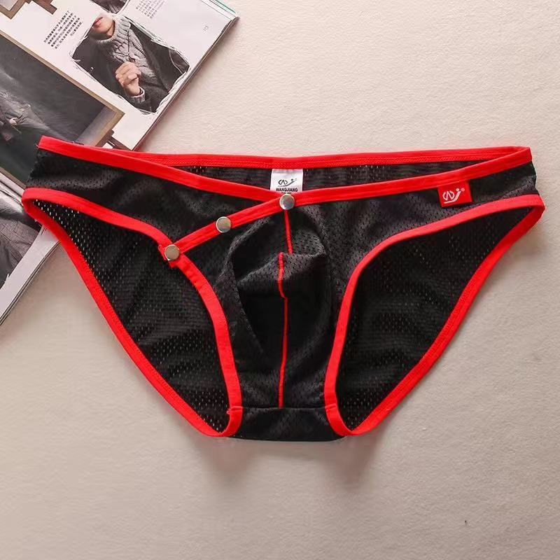 Front Buckle Ice Silk Breathable Bikini Briefs