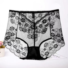 High Waist Plus Size Lace Sexy Panties