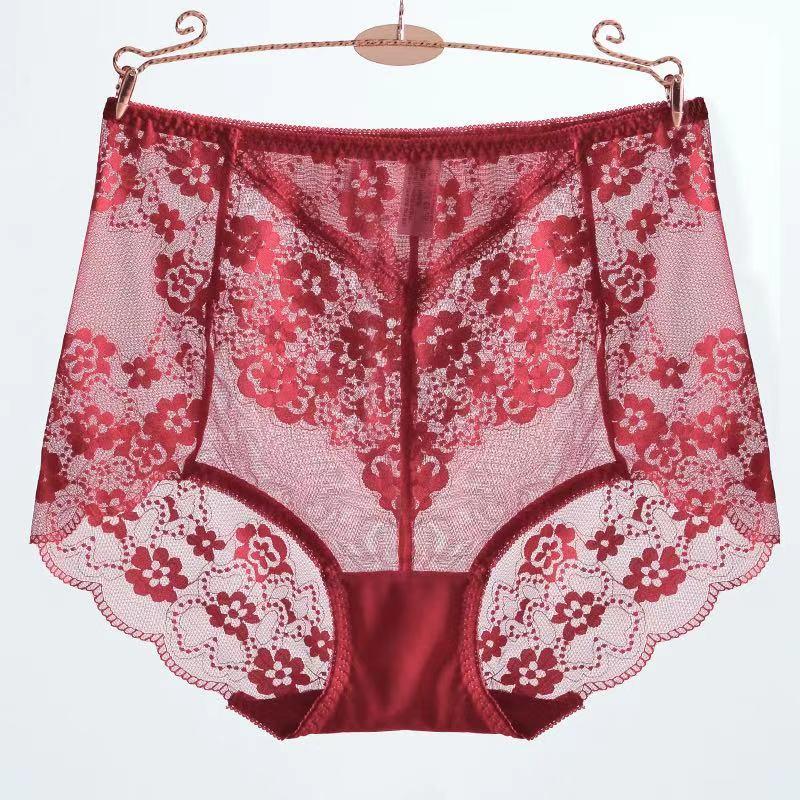 [4 PCS] High Waist Plus Size Lace Sexy Panties