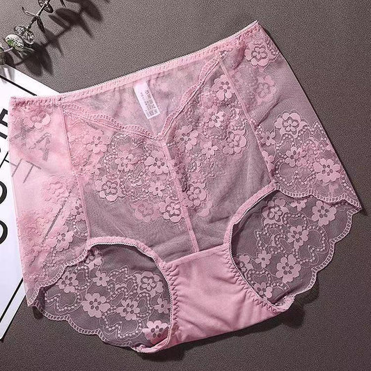 High Waist Plus Size Lace Sexy Panties