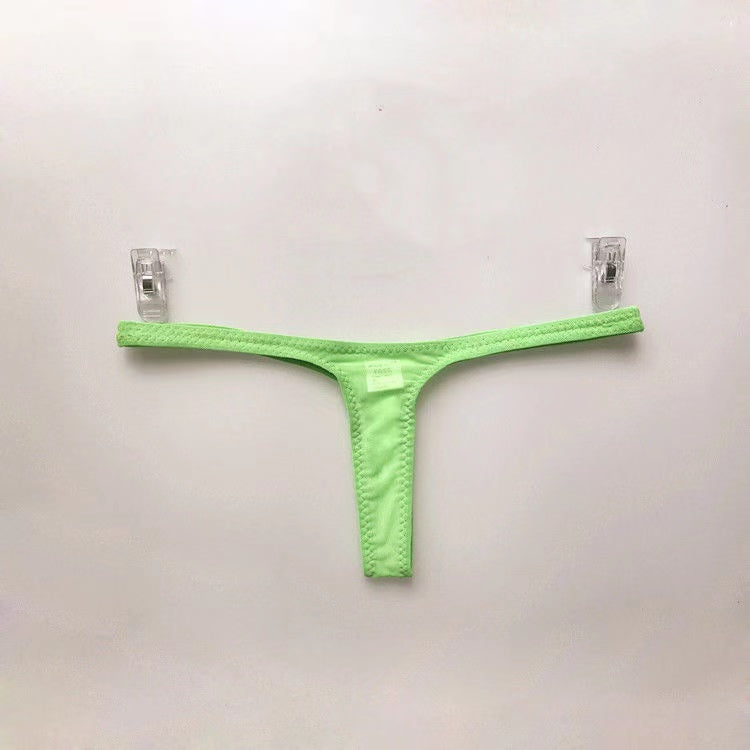 Ice Silk Solid Color Breathable Thong