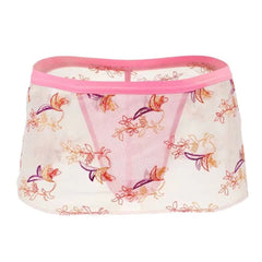 Men's Sexy Lace Embroidered Pink Panties