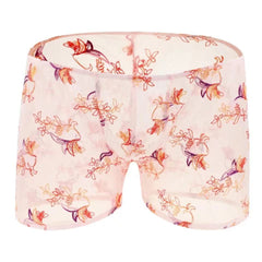 Men's Sexy Lace Embroidered Pink Panties