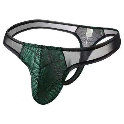 Men's Low-Rise Mesh Stitching Thong