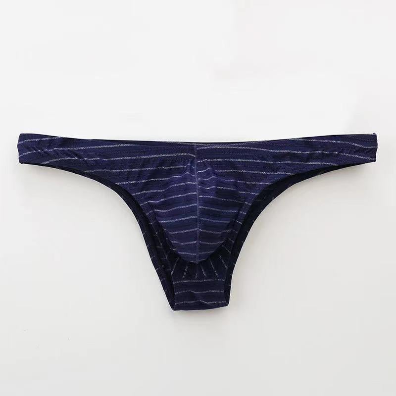 Men's Striped Hip Thong