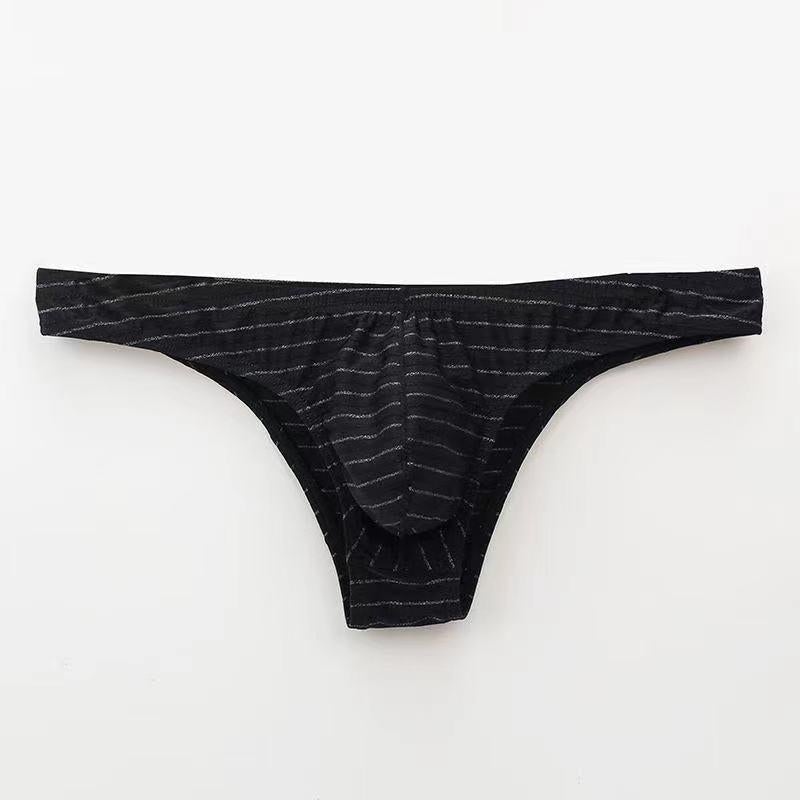 Men's Striped Hip Thong