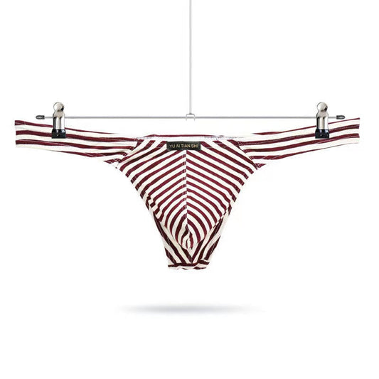 Cotton Striped Thong