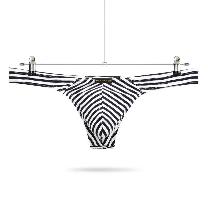 Cotton Striped Thong