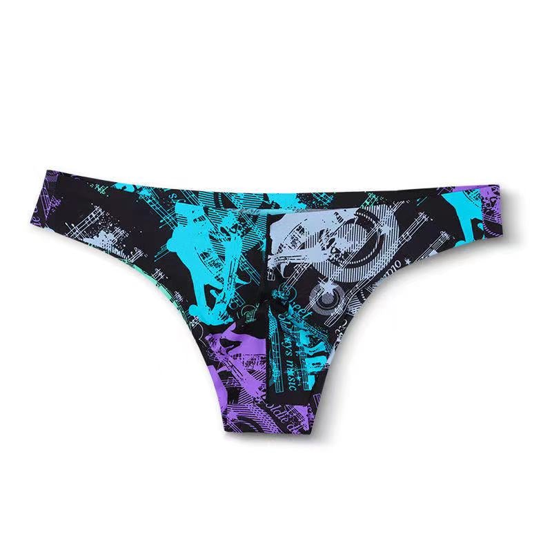 Men's Ice Silk Print Briefs