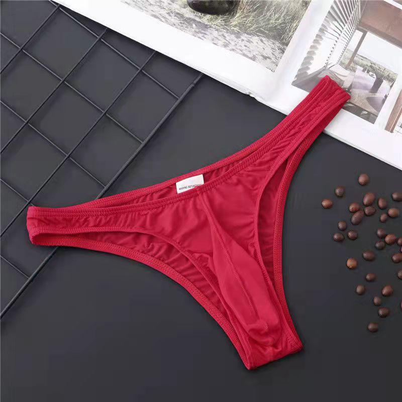 Men's Ice Silk Seamless Narrow Side Thong