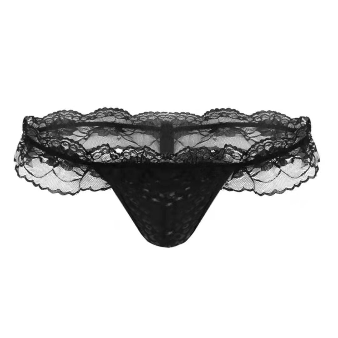 Lace Sexy Hollow Low-Rise Thong