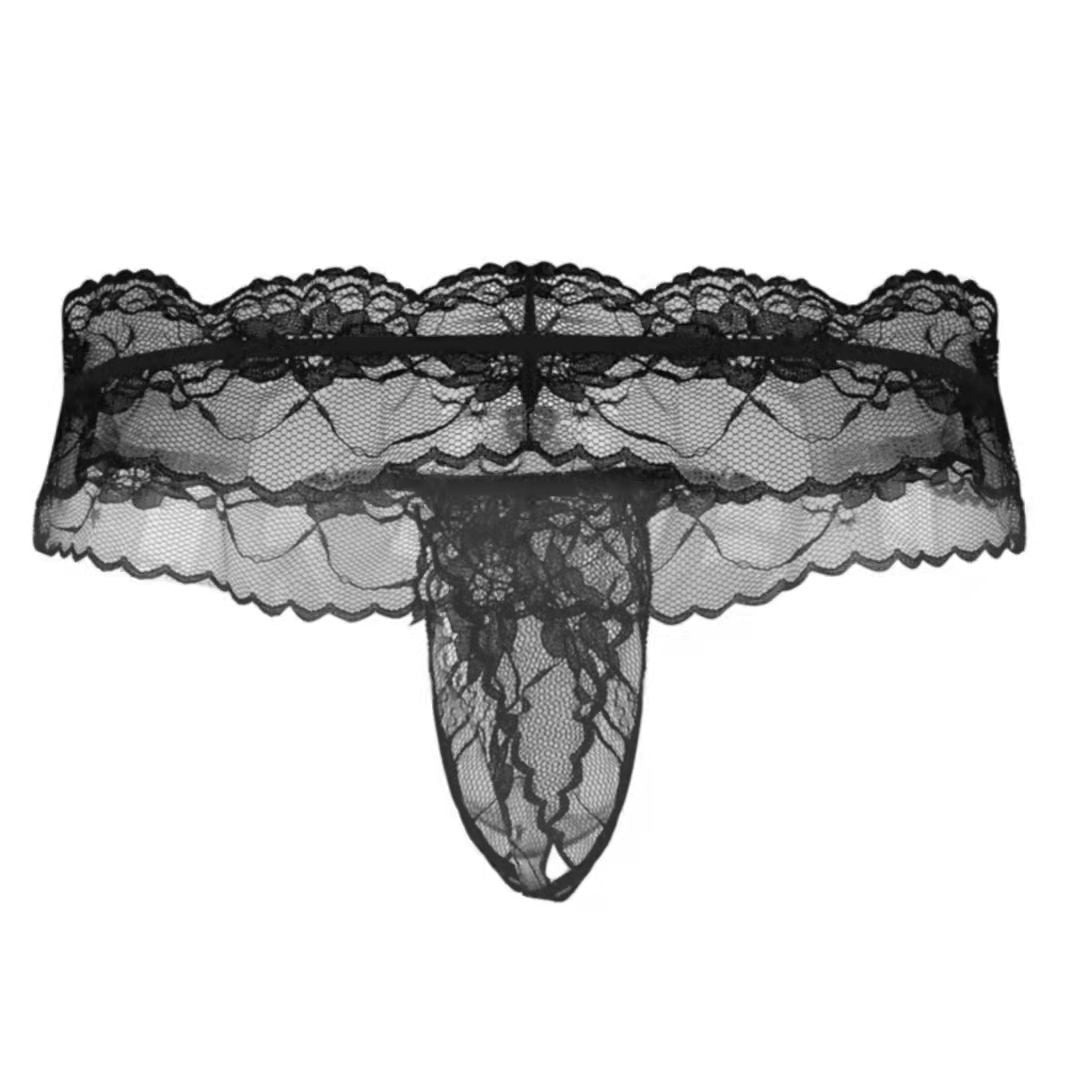 Lace Sexy Hollow Low-Rise Thong