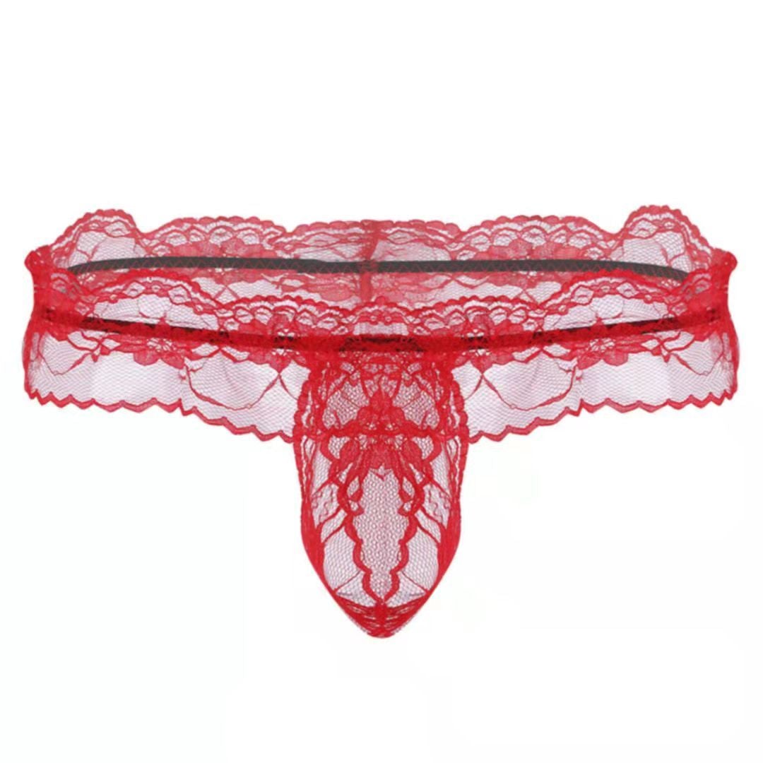 Lace Sexy Hollow Low-Rise Thong