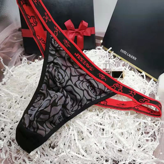 Sexy Hip-Lifting Cotton Printed Thong