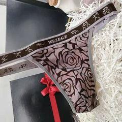 Sexy Hip-Lifting Cotton Printed Thong